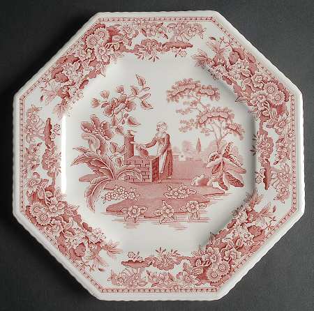 Sutherland Cranberry Octagonal Luncheon Plate