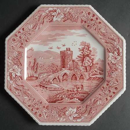 Sutherland Cranberry Octagonal Luncheon Plate
