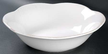 Jardinette White 10" Round Vegetable Bowl