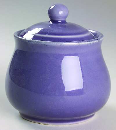 Jardinette Purple Sugar Bowl & Lid