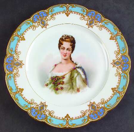 Sevres Porcelain Collector Plates Duchesse De Bourgogne - No Box