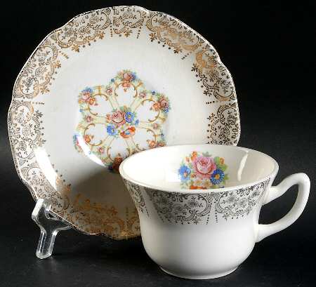 SAB71 (Rim) Flat Cup & Saucer Set