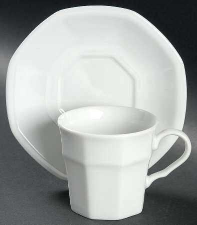 Maison Blanche Flat Demitasse Cup & Saucer Set