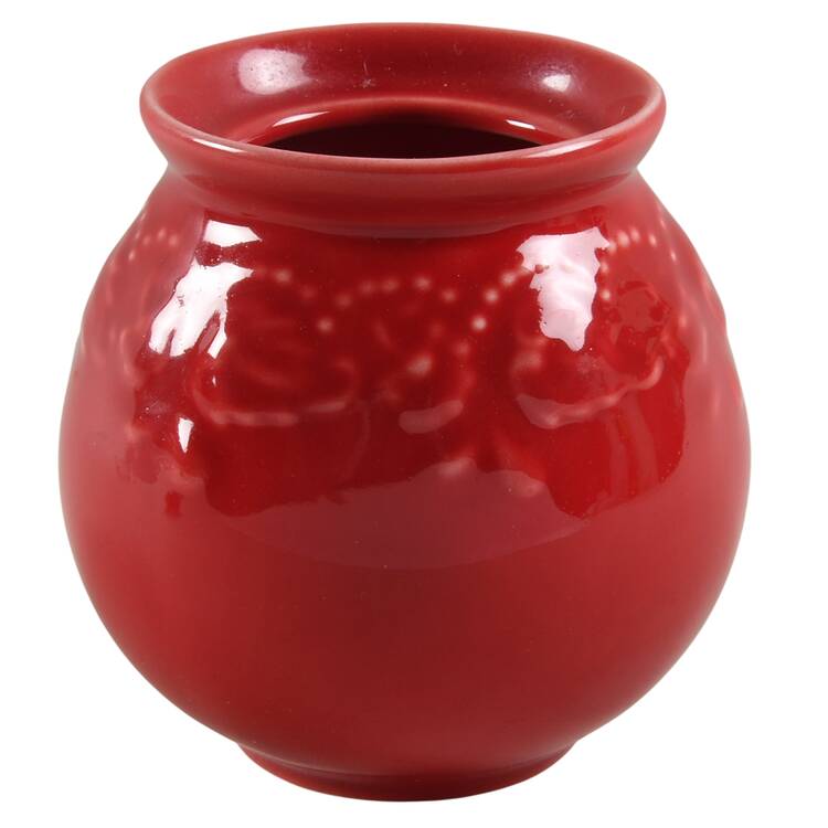 Sunflower Red Sugar Bowl No Lid