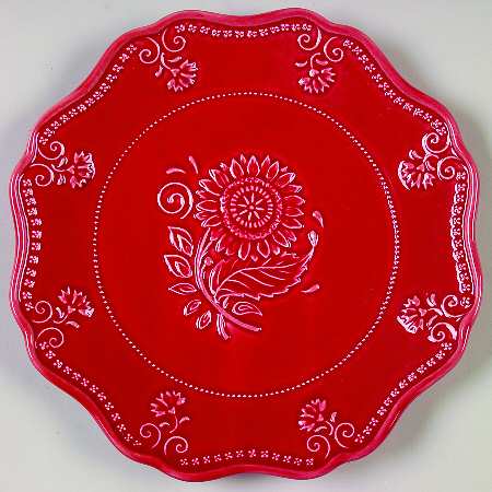 Sunflower Red Salad/Dessert Plate