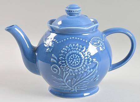 Sunflower Blue Teapot & Lid