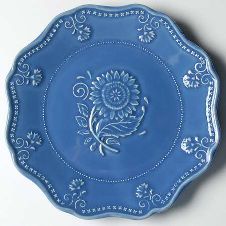 Sunflower Blue Salad/Dessert Plate
