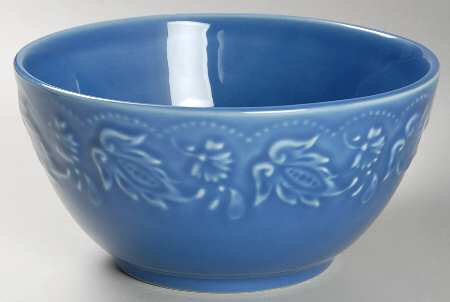 Sunflower Blue Coupe Soup Bowl
