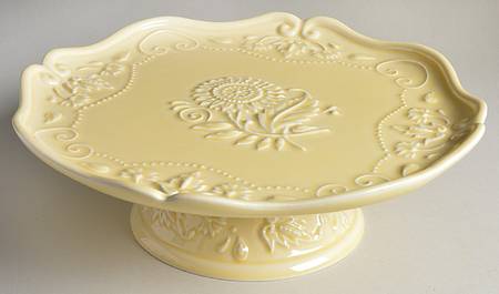 Sunflower Yellow 11" Diameter Pedestal Cake Stand