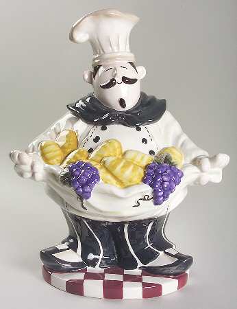 Bordeaux Bistro Figural Cookie Jar & Lid