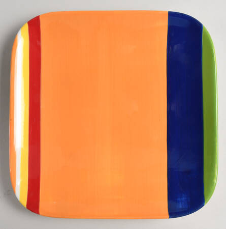 Colorfest III Orange Square Salad Plate