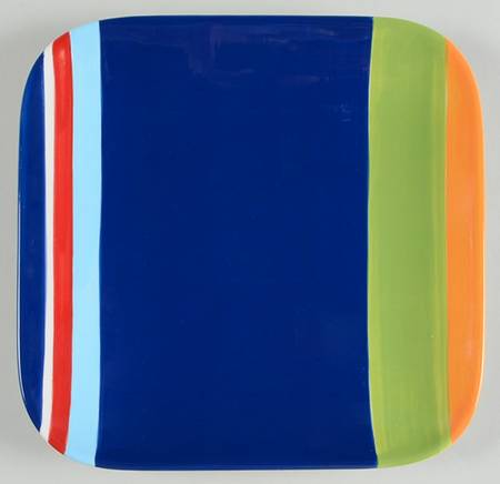 Colorfest III Blue Square Salad Plate