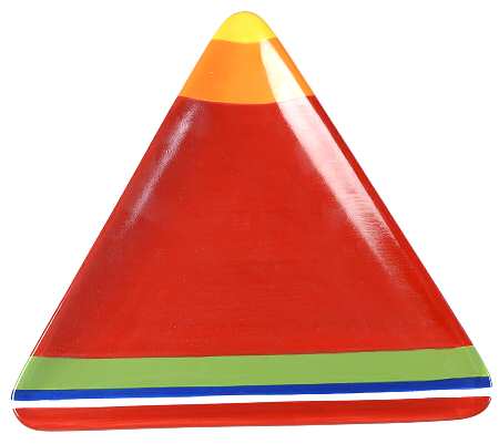 Colorfest III Red Triangular Salad Plate