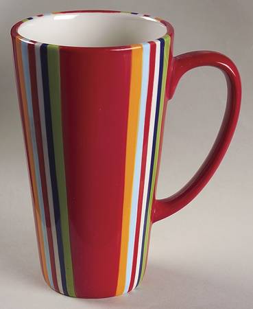 Colorfest III Red Latte Mug
