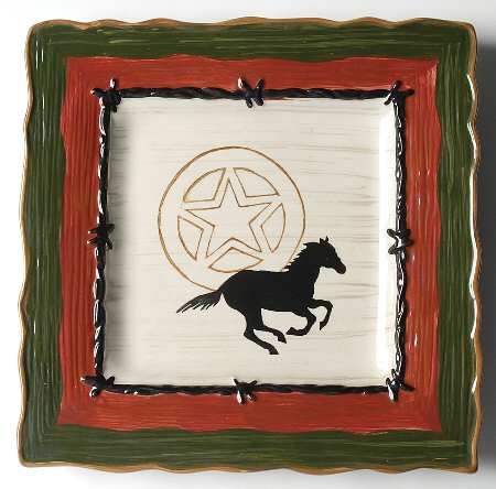 Happy Trails Square Salad Plate