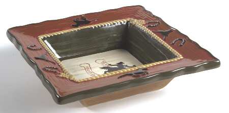 Happy Trails 6" Square Bowl
