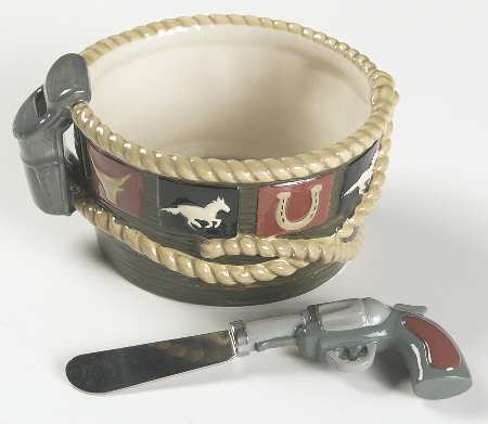 Happy Trails Dip Bowl & Spreader Set