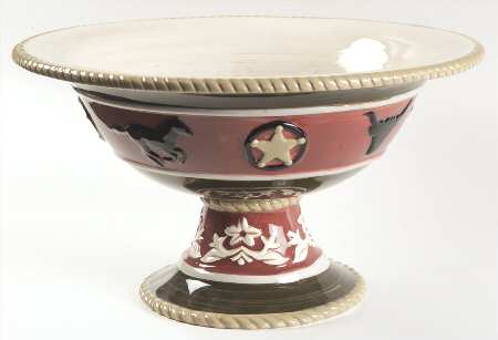 Happy Trails Large Footed Fruit Bowl