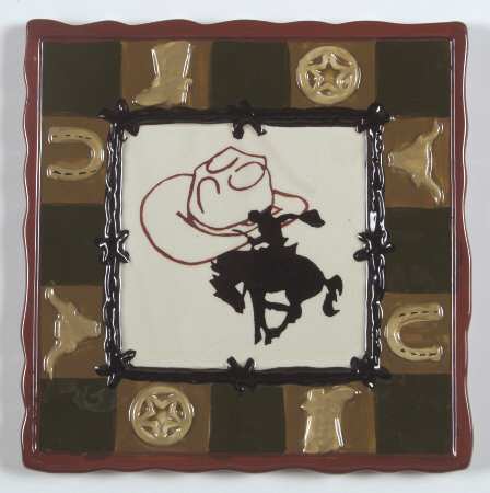 Happy Trails Embossed Square Trivet