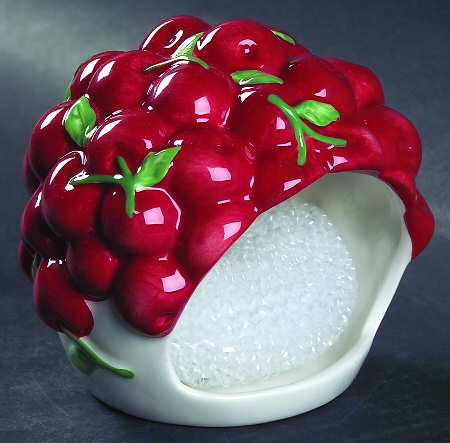 Cherries Jubilee Figural Scouring Pad Holder