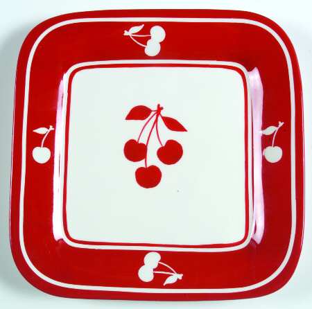 Cherries Jubilee Square Salad Plate