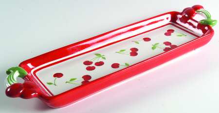 Cherries Jubilee Rectangular Tray