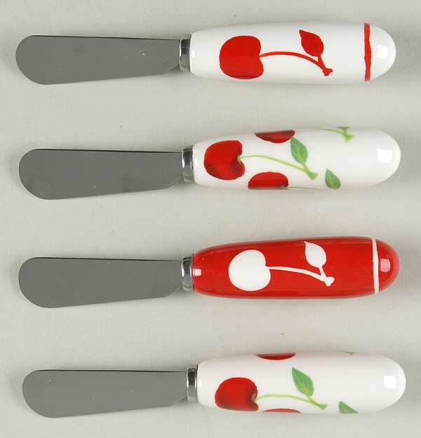 Cherries Jubilee Spreader - Set of 4