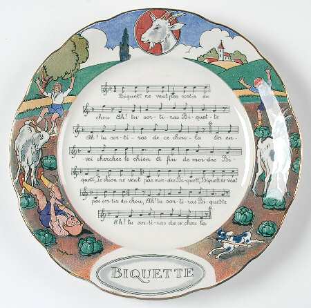 Chansons Et Rondes de France Salad Plate