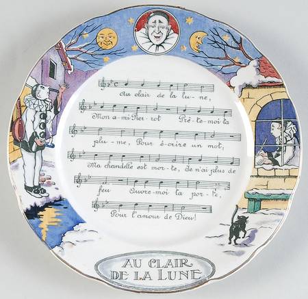 Chansons Et Rondes de France Salad Plate by Sarreguemines