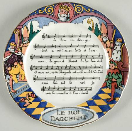 Chansons Et Rondes de France Salad Plate by Sarreguemines