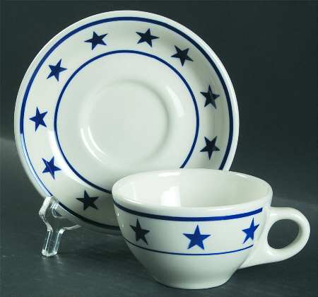 Blue Plate Special Flat Cup & Saucer Set