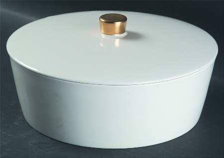 Gilded Band Round Covered Vegetable