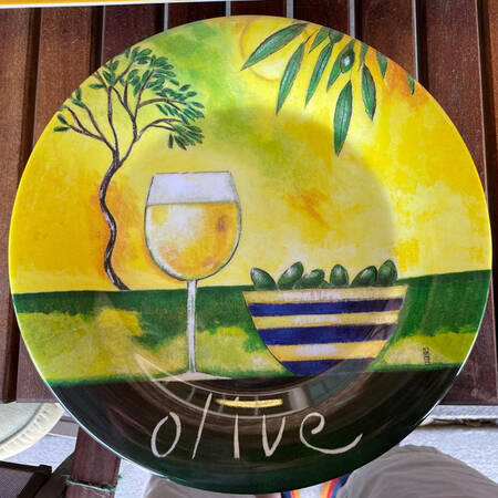 Tapas Green 11" Melamine Chop Plate (Round Platter)