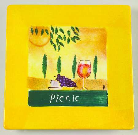 Tapas Yellow Square Salad Plate
