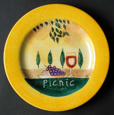 Tapas Yellow Salad Plate
