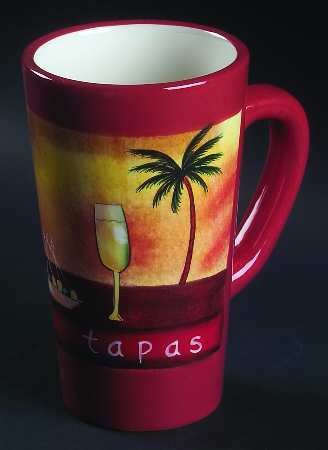 Tapas Red Latte Mug
