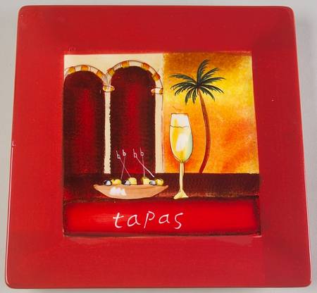 Tapas Red Square Salad Plate