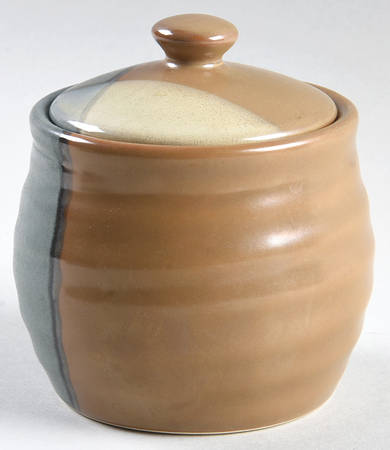 Gold Dust Green Sugar Bowl & Lid
