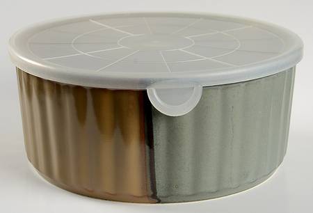 Gold Dust Green 8" Ceramic Storage Bowl & Plastic Lid