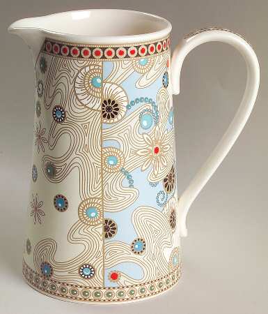 Jewel Turquoise & Pearls 32 Oz Windsor Jug