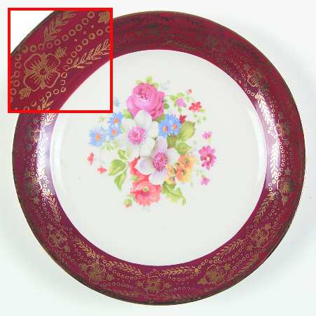 Madame du Barry Maroon Saucer