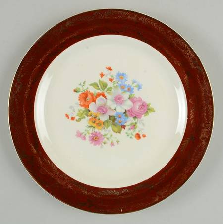 Madame du Barry Maroon Salad Plate