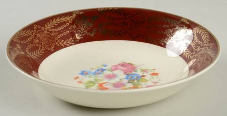Madame du Barry Maroon Fruit/Dessert (Sauce) Bowl
