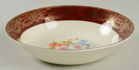 Madame du Barry Maroon Coupe Cereal Bowl