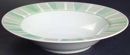 Segments Green Rim Soup Bowl