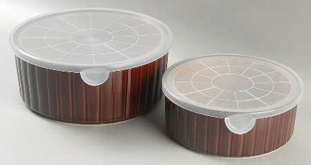 Eclipse Brown (Set of 2) Ceramic Storage Bowls