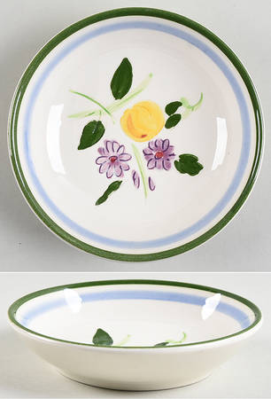 Fruit and Floral (White White) Fruit/Dessert (Sauce) Bowl