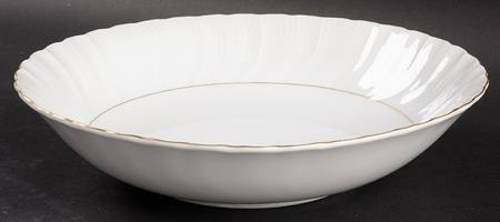 Golden Swirl 9" Round Vegetable Bowl