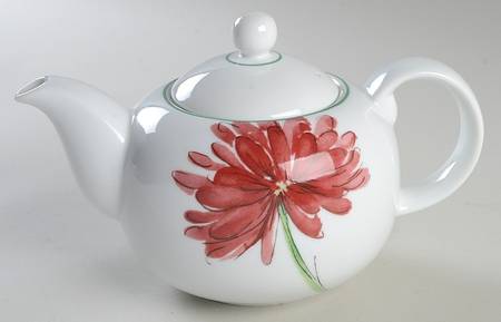 Abstract Floral Teapot & Lid