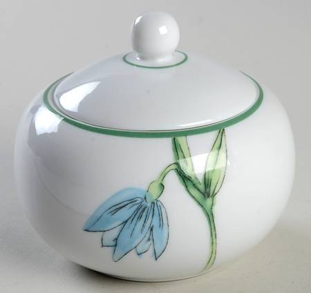 Abstract Floral Sugar Bowl & Lid